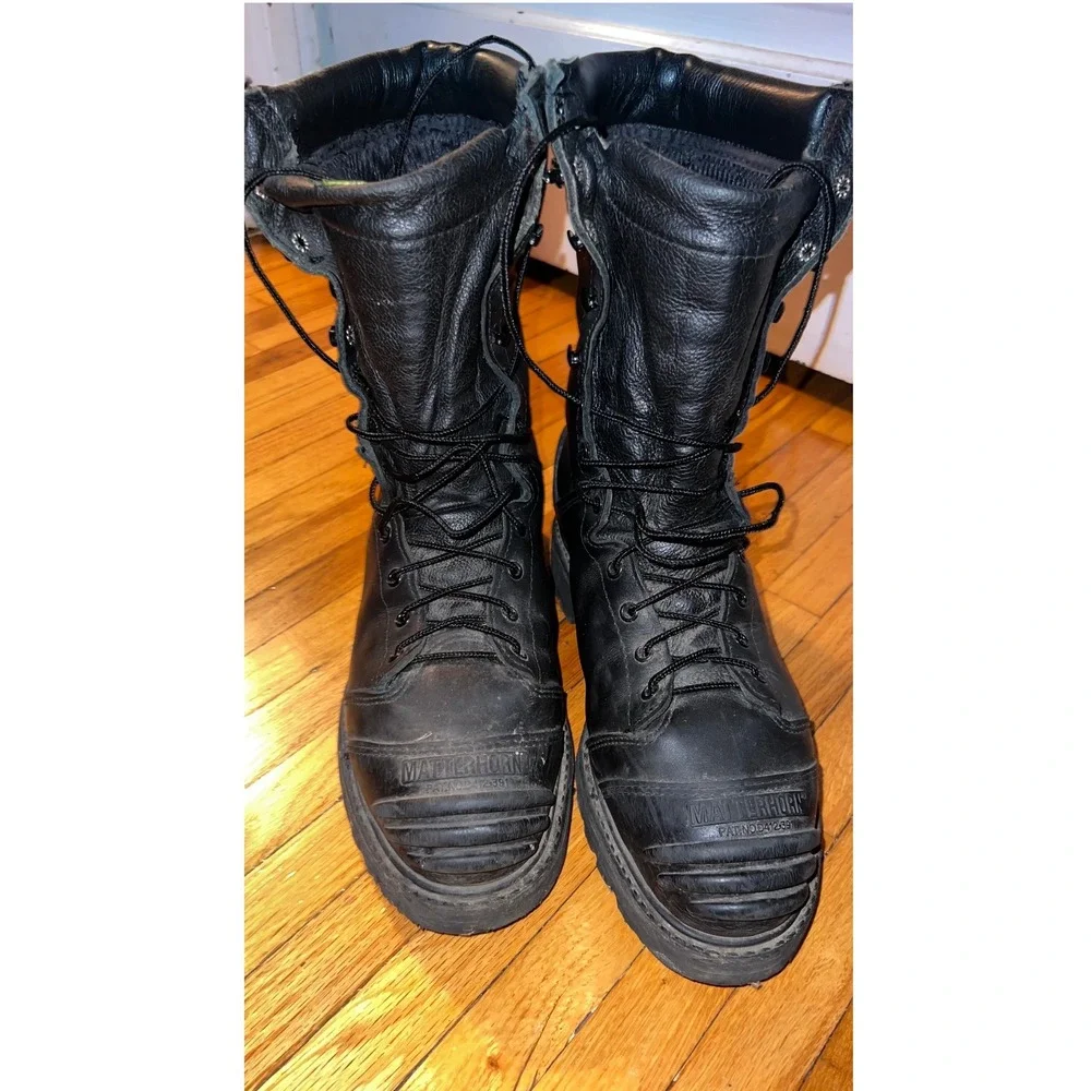 Matterhorn 12255 Mining Boots Mens 10 M Black Good Vibram Metatarsal Guard
